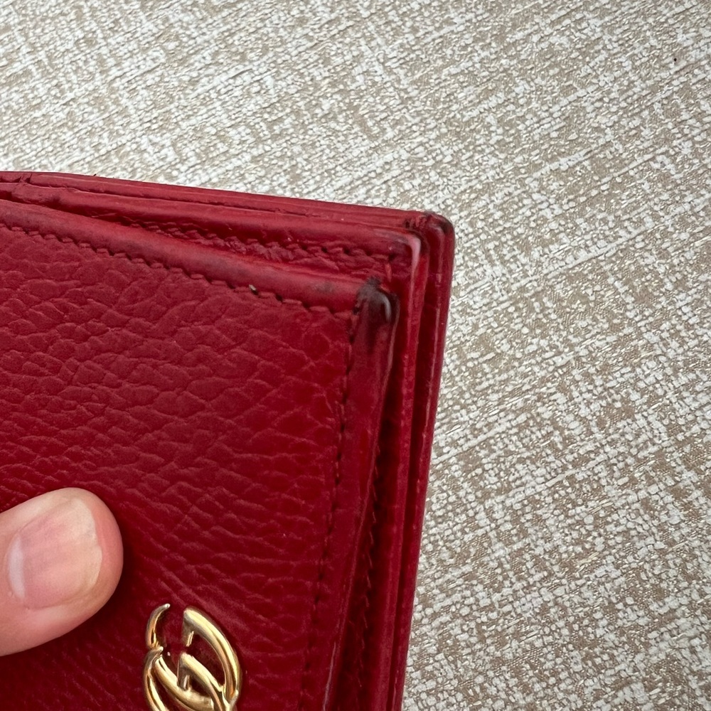 Authentic Gucci Leather Red GG Wallet - Picture 6 of 12